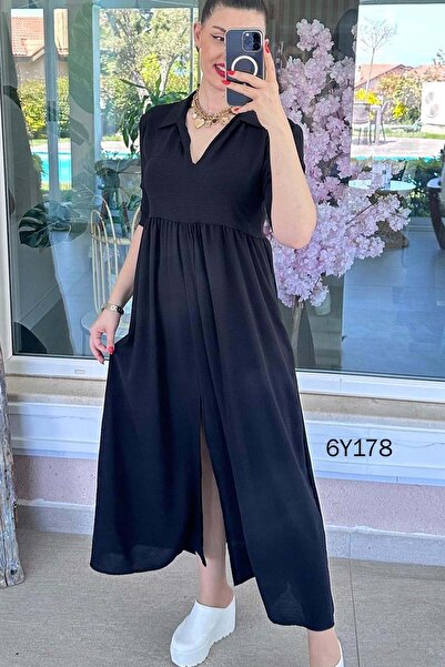 İnce Topuk Φόρεμα Aerobin με λαιμόκοψη V 6y178