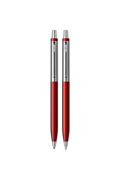 Scrikss Kişiye Özel Vintage 51 Tükenmez & Mekanik Kurşun Kalem Takım Bordo Öz...