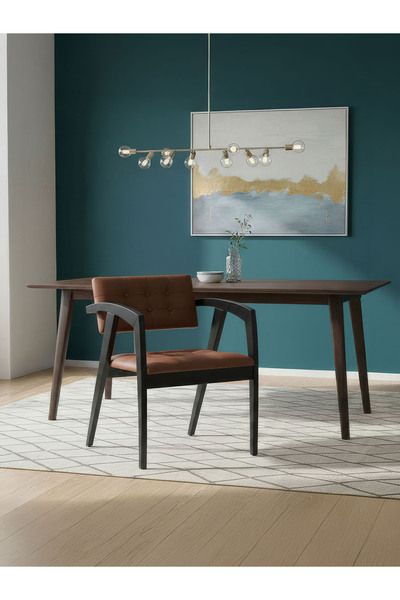 Gazzini Furniture Rowan Kolçaklı Modern Ahşap Sandalye