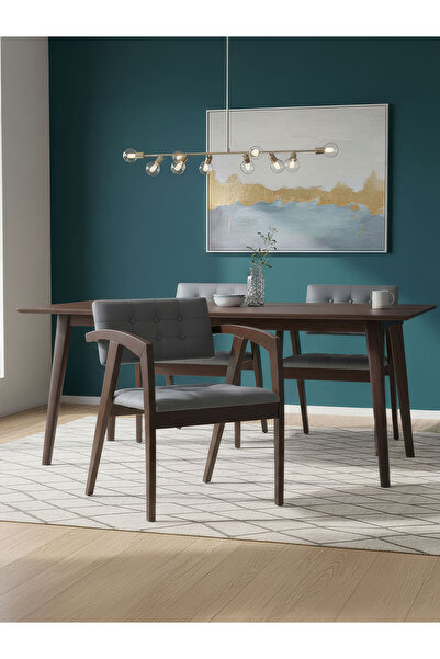 Gazzini Furniture Rowan Kolçaklı Modern Ahşap Sandalye