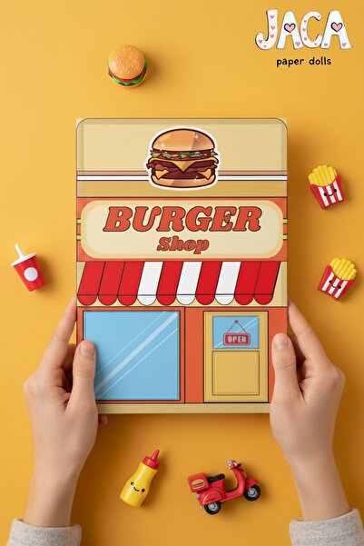 JACA Kes-Yapıştır-Oyna Burger Dükkanı İşletme Oyunu