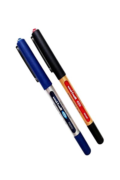 UNİ-BALL Uniball Eye Fine 0.7 mm Roller Kalem Seti 2 Adet mave ve kırmızı