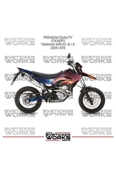 ARONA Yamaha WR125R-X Kaplama Sticker Kırmızı Ve Mavi Şimşek Design Motor Kap...