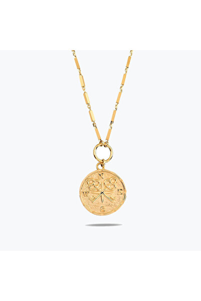 Goldium Jewellery Goldium Vintage Pusula Damga Kolye