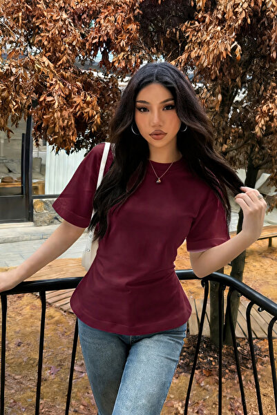 BLUE STREET Kadın Fit Görünümlü Bağcıklı Tasarım Tişört