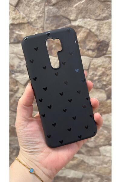 Vip Case Redmi Note 8 Pro Uyumlu Mini Siyah Kalp Desenli Silikon Darbe Emici ...