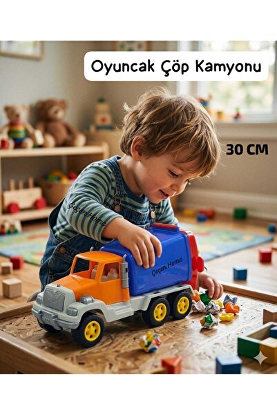 ÇEÇEN HOME (1 Adet) Oyuncak Çöp Kamyonu, Oyuncak Çöp Arabası , Eğlenceli Oyun...