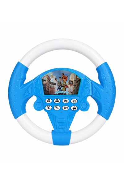 Vantuzlu Oyuncak Direksiyon 360° Dönüşlü Sesli Çocuk Direksiyonu Eğitici Oyuncak Zootopia