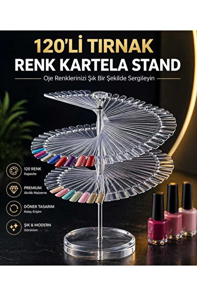 PİRAYE AKSESUAR Oje Kataloğu Standı 120'li - Oje Kartela Standı Ayaklı