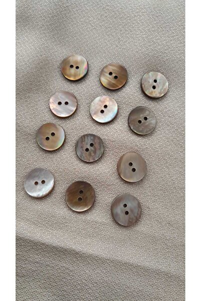 ILERI EUROPE Natural Genuine Pearl Mussel Shell Button 12 mm 15Pcs