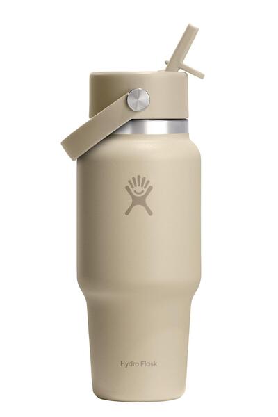 Hydro Flask Geniş Kapak Pipetli Seyahat Tipi Termos 710 ml (24 Oz) - Oat Bej