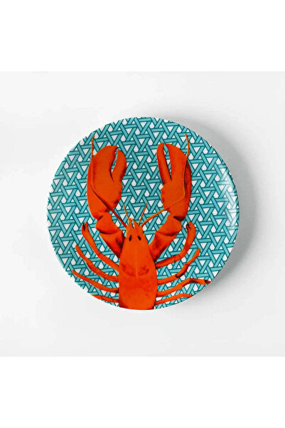 VİTELLİ Hazeran Lobster Patterned Porcelain Plate 20 cm