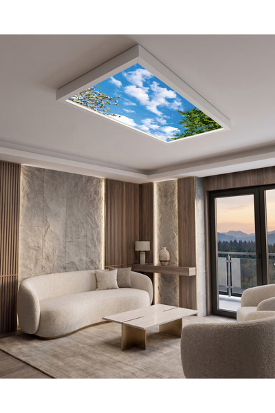 Gökyüzü Panel 60x120 106W, Sıva Üstü, Kolay Montaj Led Panel, Gökyüzü Bulutla...