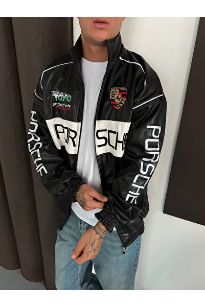 KUN SPORTSWEAR Βίντατζ κεντημένο μπουφάν bomber, υπερμεγέθες, unisex