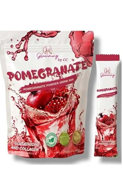 MeeM Glow Pomegranate Powder Drink Mix of Glutathione and Collagen