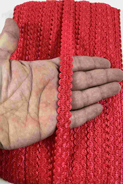 Hobigram Red Lpera Dense Knit Embossed Decorative Ribbon – Premium Ribbon 5 M...