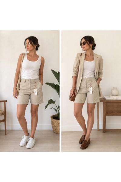 White Wise Pantaloni scurți de damă