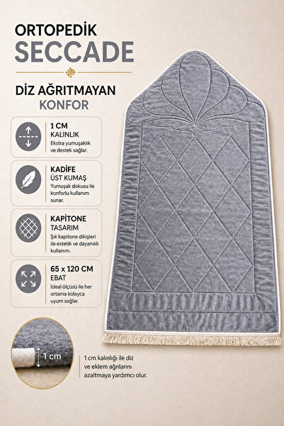Hig Store Kadife Kapitone Seccade Diz Konforu Sağlayan 65 x 120 cm