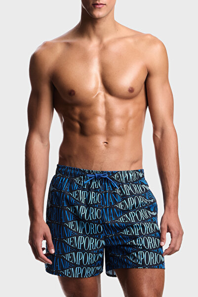 Emporio Armani Tamamı Logolu Bağlamalı Mayo Short Erkek MAYO SHORT EM000583 A...
