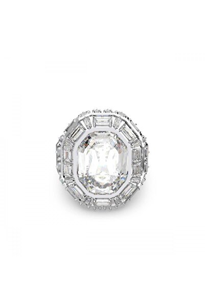 Swarovski Mesmera Yüzük Octagon Cut Beyaz Rodyum Kaplama 50