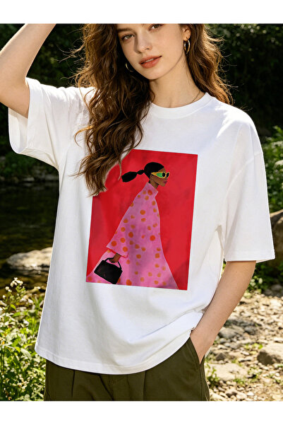 bolivia's Women's Spring Summer Top, Pop Art Style, Polka Dot, Fashion Glasse...