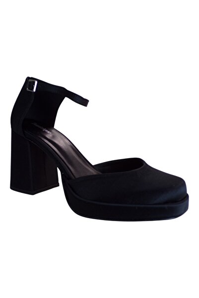 Dominique Shoes Γυναικεία Παπούτσια Γόβες 77183 Μαύρο Σατέν