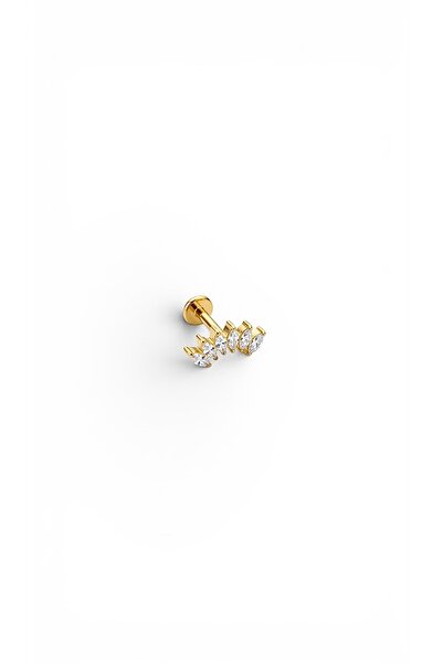 Siminkari Titanyum Taç Piercing 6 mm x 1.2 mm Altın Rengi