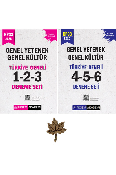 Pegem Akademi Yayıncılık KPSS Genel Yetenek Genel Kültür Türkiye Geneli 1-2-3...