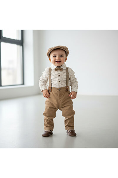minço bebe Baby Boy Shirt Pants Hat Set Holiday Outfit