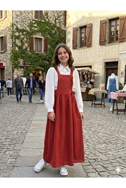 ASALEA Girl's Strappy Long Dress – Jile Model, Retro and Stylish Combination ...