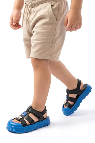 KİNDEP (Kids) Non-Slip Sole Children's Sandals Black