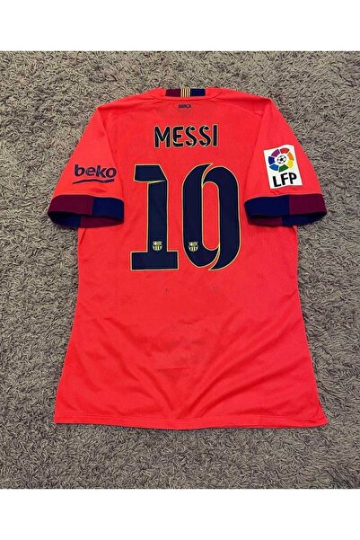 BREATHLESS Barcelona 2014-15 Lionel Messi Nostalji Deplasman Forması (turuncu)