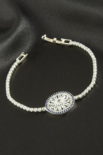 ZERO LAND Nhrhls Round Zircon Stone Children's Bracelet 16 cm - (121859) Silv...