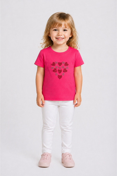Yale Kids 3-8 Years Old Girls' T-Shirt 95% Cotton
