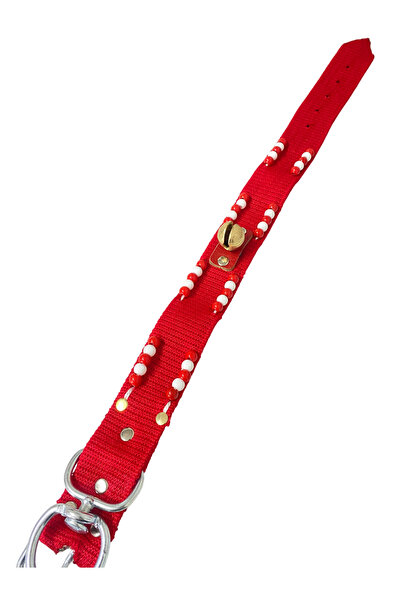 Sürmeli Tasma Palaska Zilli Kangal Dog Collar Special Weaving 5 cm Width Red ...