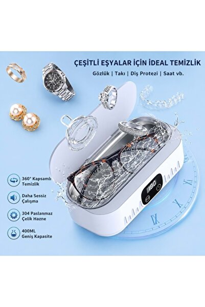 HyMark Ultrasonik Temizleyici Gözlük Takı Temizleme Makinesi 220V Dijital Ultrasonik Yıkama Cihazı