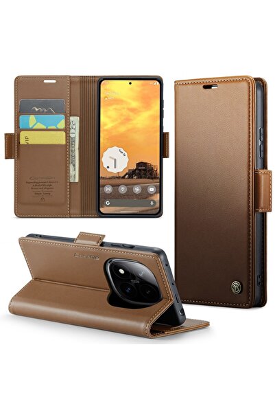 Caseme 023 Luminus Θήκη Πορτοφόλι Brown (Xiaomi Redmi Note 14 Pro 4G)