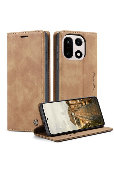 Caseme 013 Retro Θήκη Βιβλίο Brown (OnePlus 15 5G)