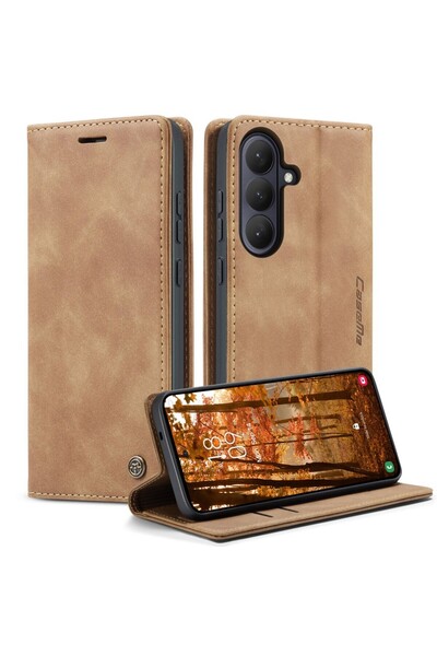 Caseme 013 Retro Θήκη Βιβλίο Brown (Samsung Galaxy S26 5G)