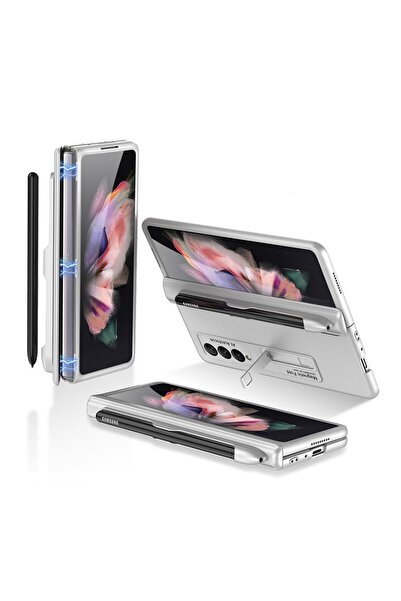 GKK Magnetic Full Coverage Σκληρή Θήκη με Στήριγμα και Θήκη για Πενάκι Silver...