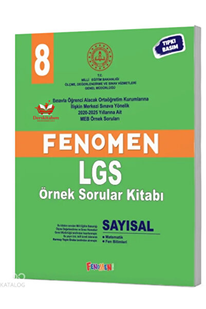 8.Sınıf LGS MEB Sayısal Örnek Sorular Fenomen Yayınları