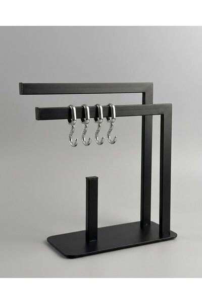 DERSEL Modern Matte Gold Metal Paper Towel Holder and Towel Rack – Countertop Standing Organizer