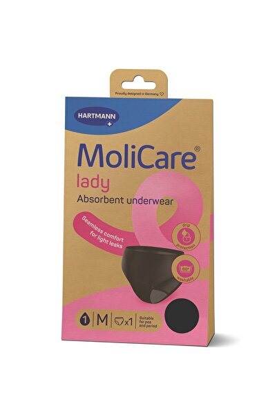 MOLICARE Lady Yıkanabilir Emici Külot – Regl ve İdrar Kaçırma İçin 82 ml Sızd...