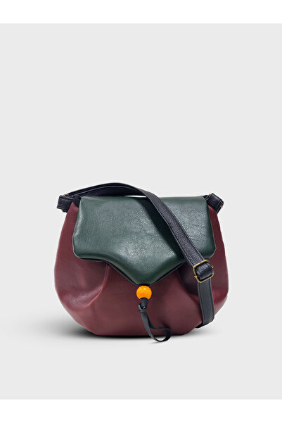 Ayşe Teyze'nin Çantaları Burgundy Women's Crossbody Shoulder Bag