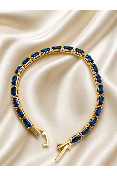 shinora.jewelry Lacivert Baget Taş Bileklik