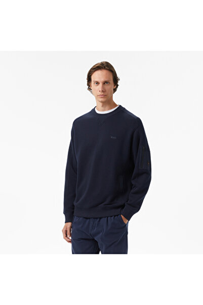 BOSS Erkek Koyu Mavi Sweatshirt