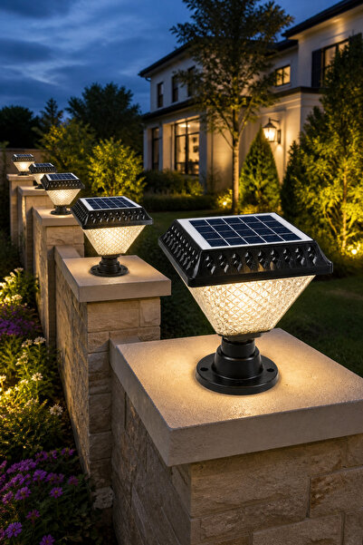 ga gözde aydınlatma 30W Set Üstü Solar Armatür Park Bahçe LED • IP65 Su Geçir...