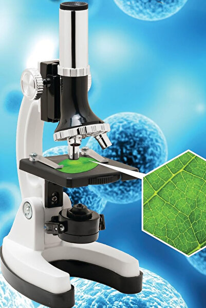 TechnoStation 28 Parça Başlangıç Seviyesi Mikroskop Seti - Çocuklar İçin Işık...