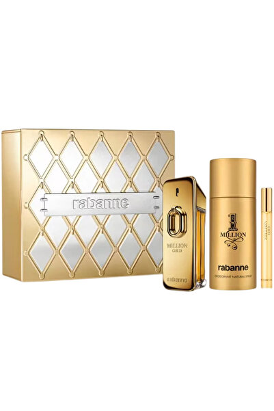Paco Rabanne Комплект Paco Rabanne: Million Gold, Парфюмна вода, За мъже, 100...