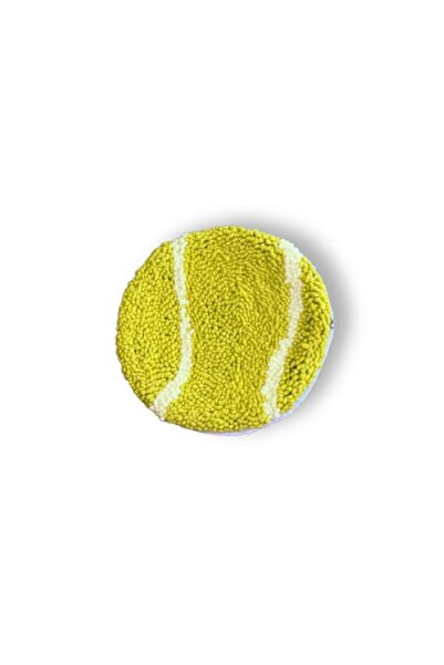 mimushop Tenis Topu Bardak Altlığı - Punch Nakış El Yapımı - Yeşil